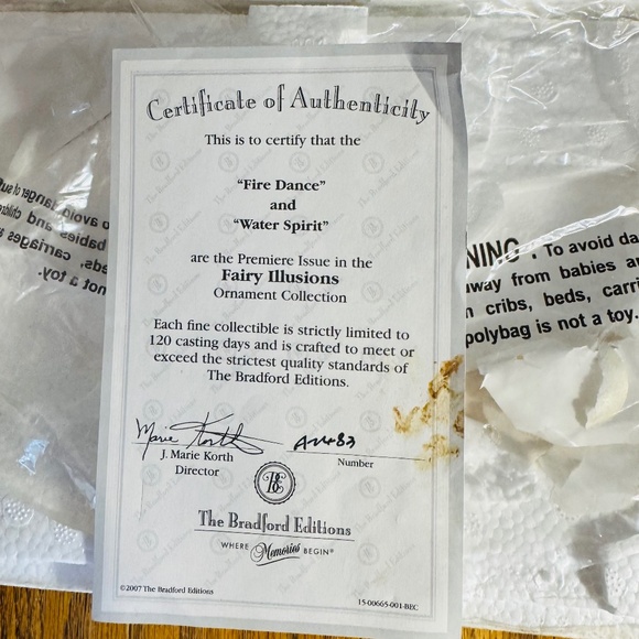 Fairy Ornaments With Certificate Of Authenticity Included - Picture 6 of 6